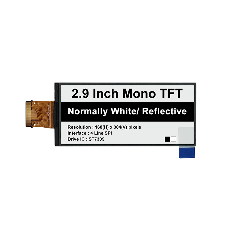 2.9 inch Reflective Display 168x384 TFT LCD Screen